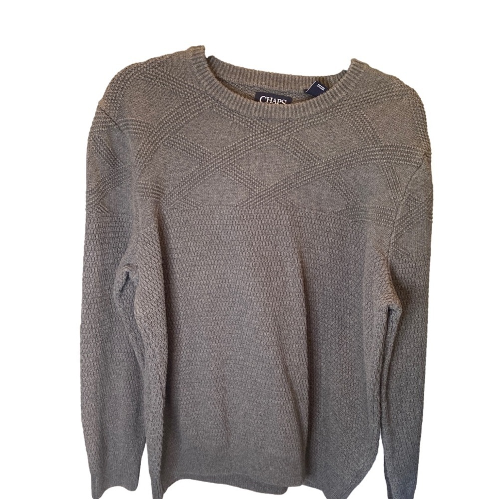 Chaps grey on grey XXL cardigan Y2K oversized